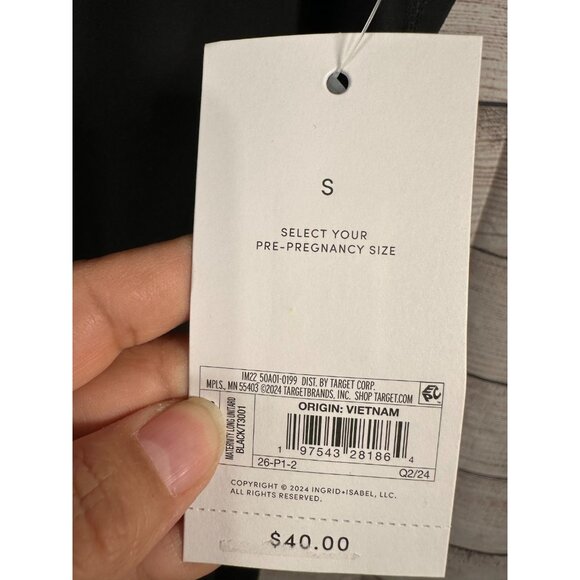 Isabel by Ingrid & Isabel Women’s Maternity Jumpsuit Black Sleeveless Size S - Picture 6 of 6